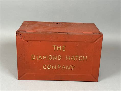 diamond match company metal box|Antique Diamond Match Company Metal Box .